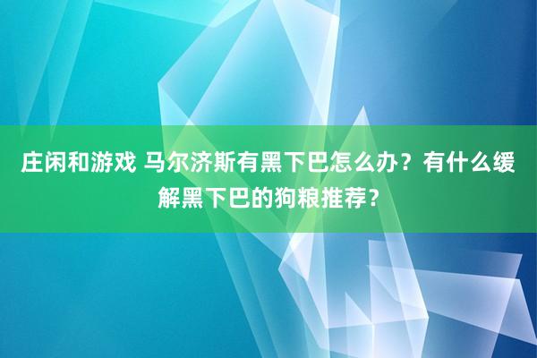 庄闲和游戏 马尔济斯有黑下巴怎么办？有什么缓解黑下巴的狗粮推荐？