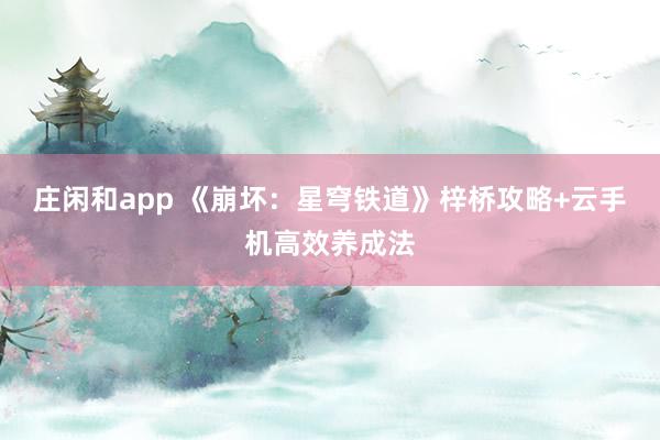 庄闲和app 《崩坏：星穹铁道》梓桥攻略+云手机高效养成法
