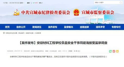 安徽一学校食品安全干事被查